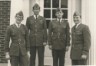 L-R  Phil Lakjer (adjutant), Joe Lepere, Jr.(B Co. Commmander), Guy Chismar (Battalion Commander), Fred Thum (A Co Commander) 