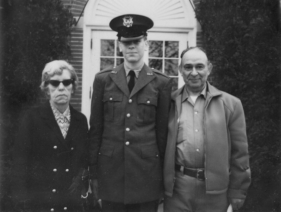 Claude Osgood with Grandparents